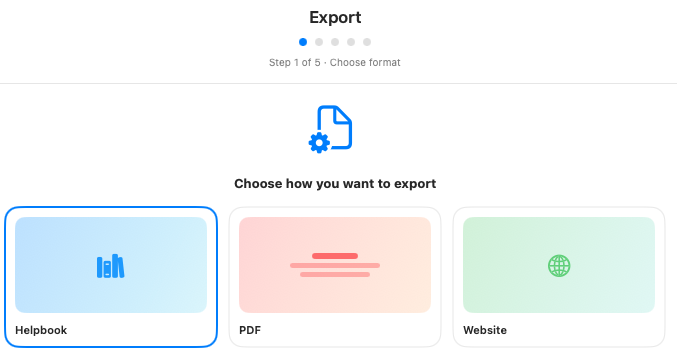 Export mode output example